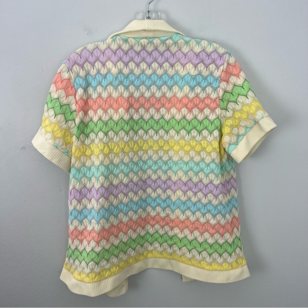 Vintage JCPenney Fashion Chevron Knit Cardigan - Picture 4 of 5
